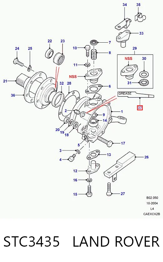 STC3435 Land Rover Cápsula (prendedor) de fixação do pára-choque dianteiro