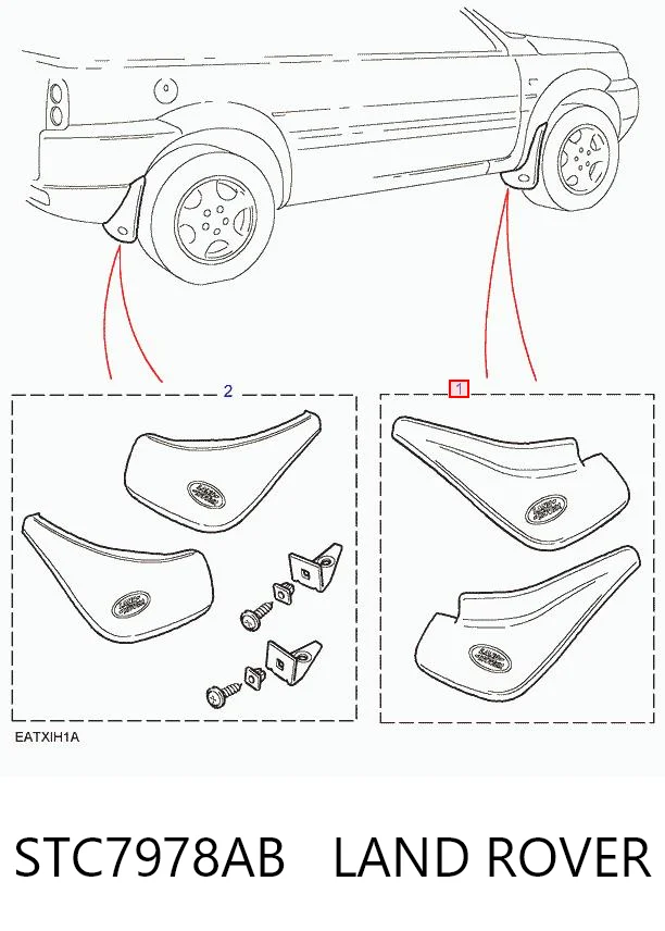Protetores de lama dianteiros, kit para Land Rover Freelander I L314