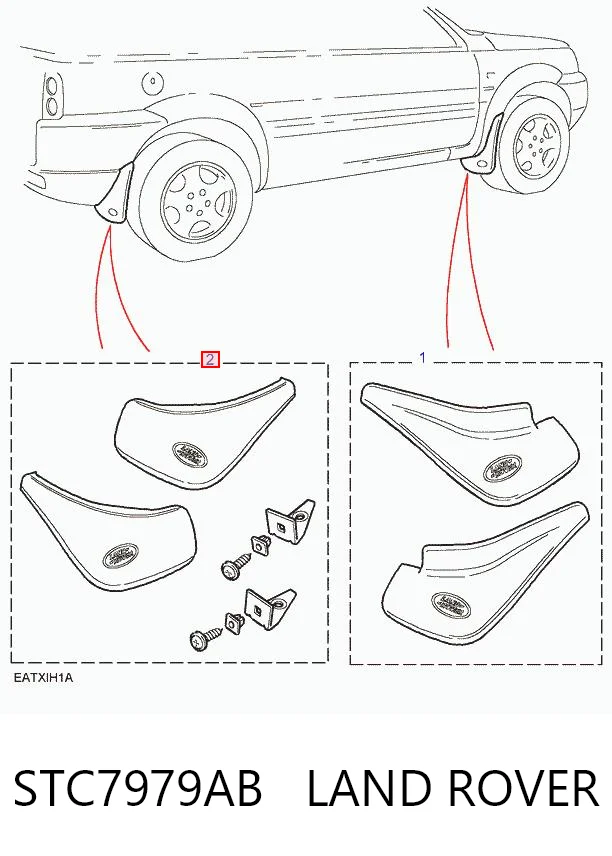 Protetores de lama traseiros, kit Land Rover Freelander I L314 ao melhor preço