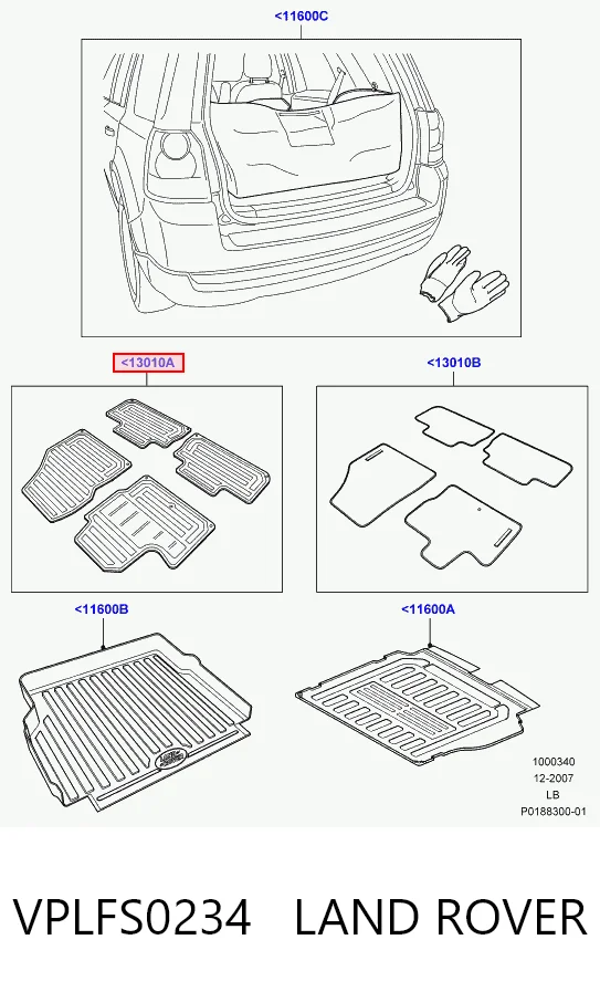 Tapetes dianteiros + traseiros, kit Land Rover Freelander II L359 ao melhor preço