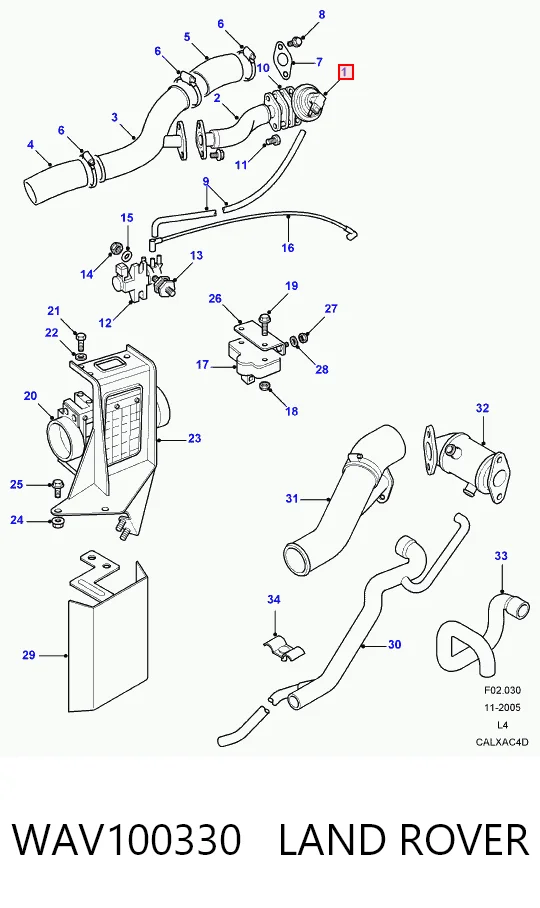 Válvula EGR de recirculação dos gases Land Rover Range Rover II LP, P38A