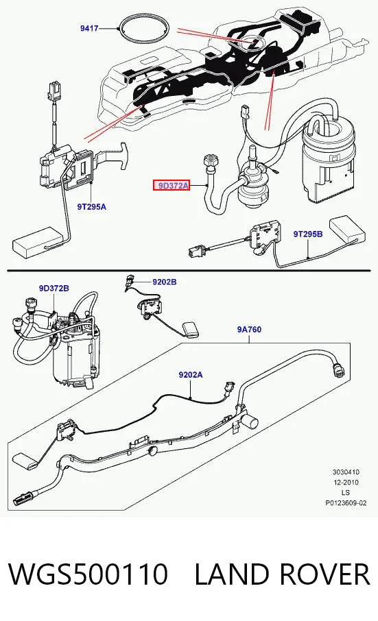 WGS500110 Land Rover Módulo de bomba de combustível com sensor do nível de combustível