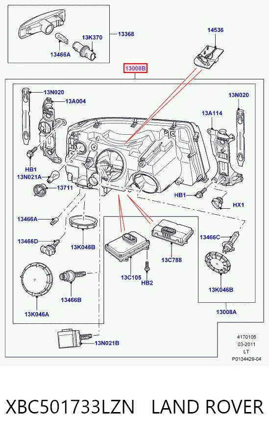 Luz esquerda Land Rover Range Rover SPORT I L320