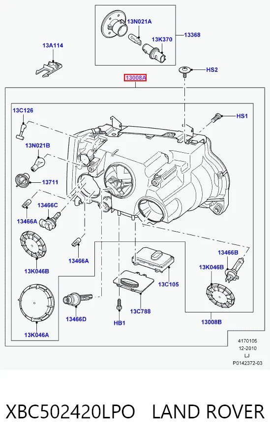 Luz direita Land Rover Range Rover preço, a partir de 944,33 USD