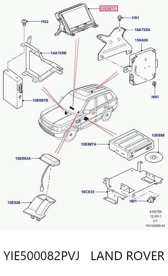 Compre 8H2210E889AC Land Rover Mostrador multifuncional
