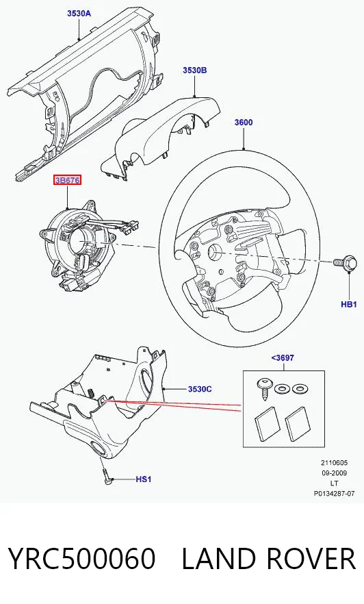 Compre Anel AIRBAG de contato, cabo plano do volante Land Rover Discovery 3
