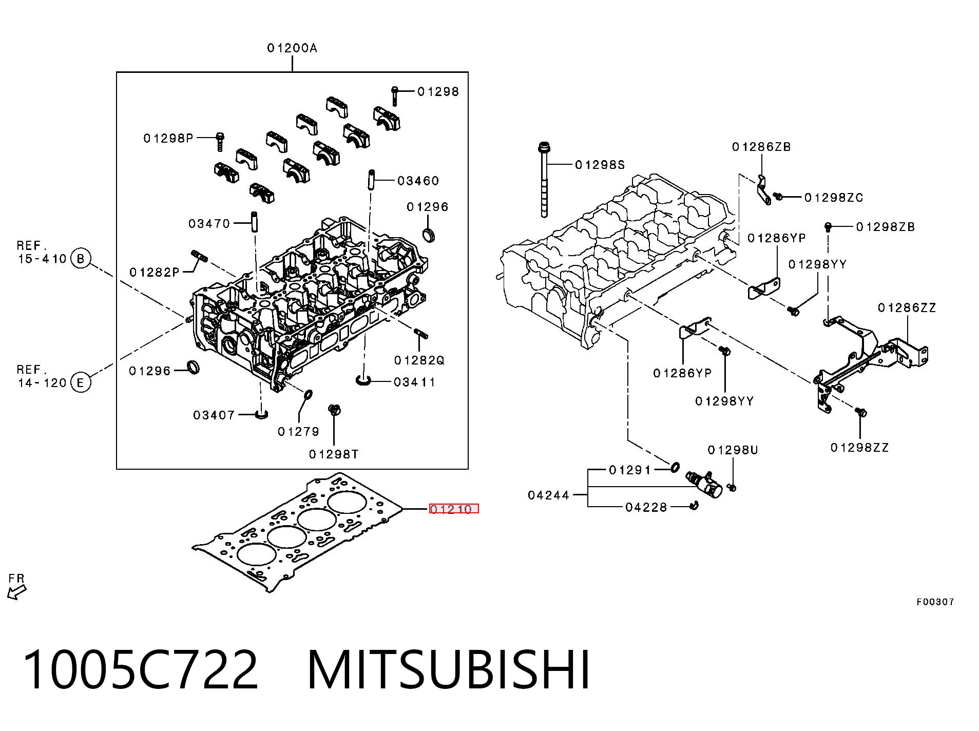 Vedante de cabeça de motor (CBC) Mitsubishi Eclipse GK, GL ao melhor preço