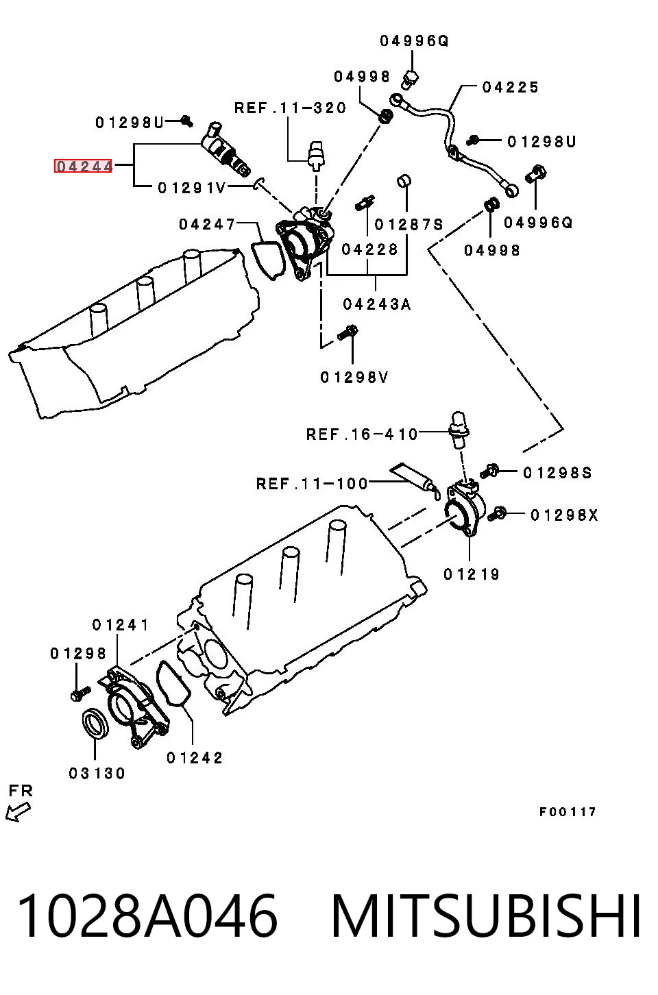 Válvula eletromagnética de posição (de fases) da árvore distribuidora para Mitsubishi Pajero IV LONG V90