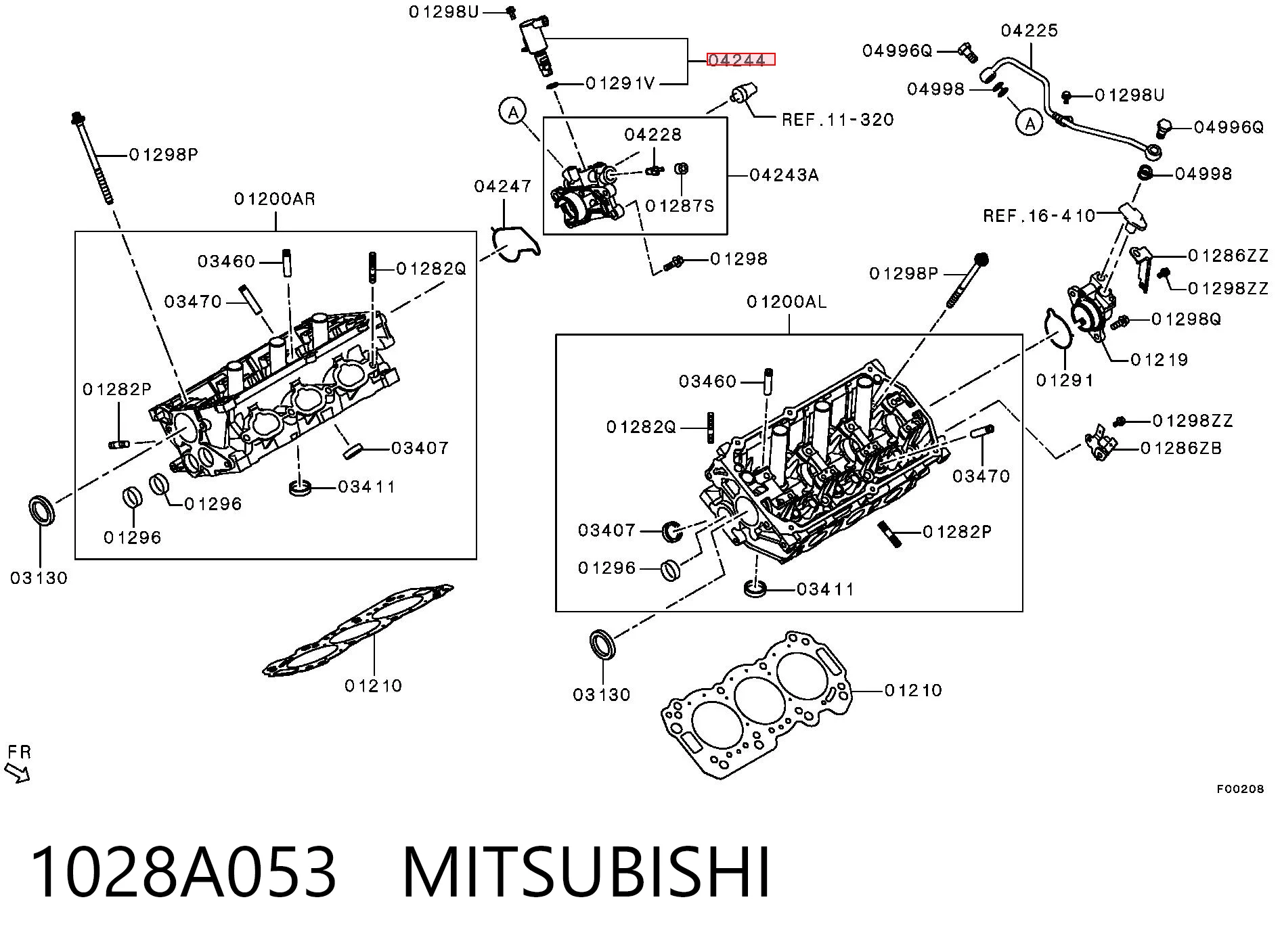1028A053 Mitsubishi Válvula eletromagnética de posição (de fases) da árvore distribuidora