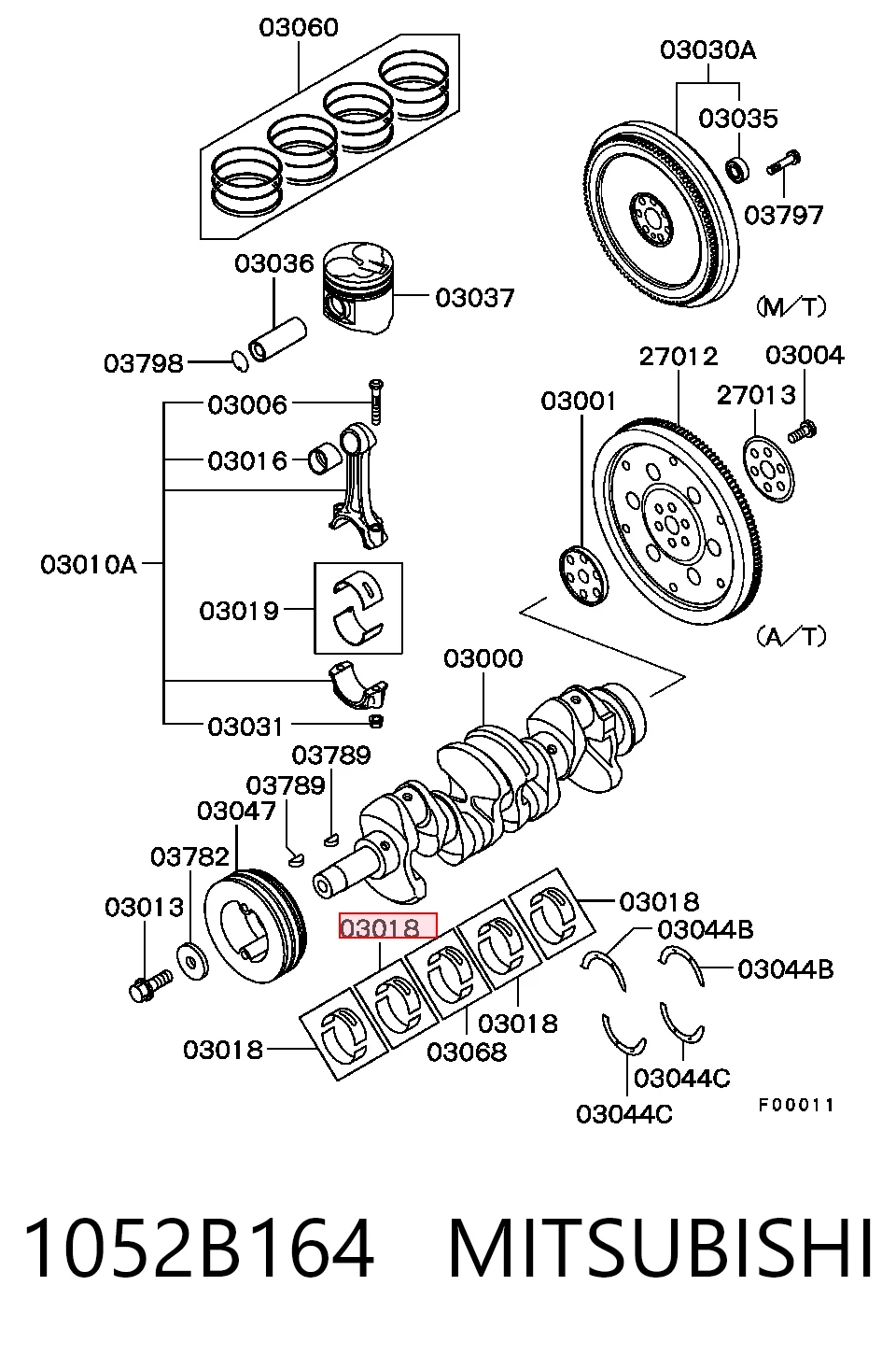 Compre MS1832GPSTD Kolbenschmidt Folhas inseridas principais de cambota, kit, padrão (STD)