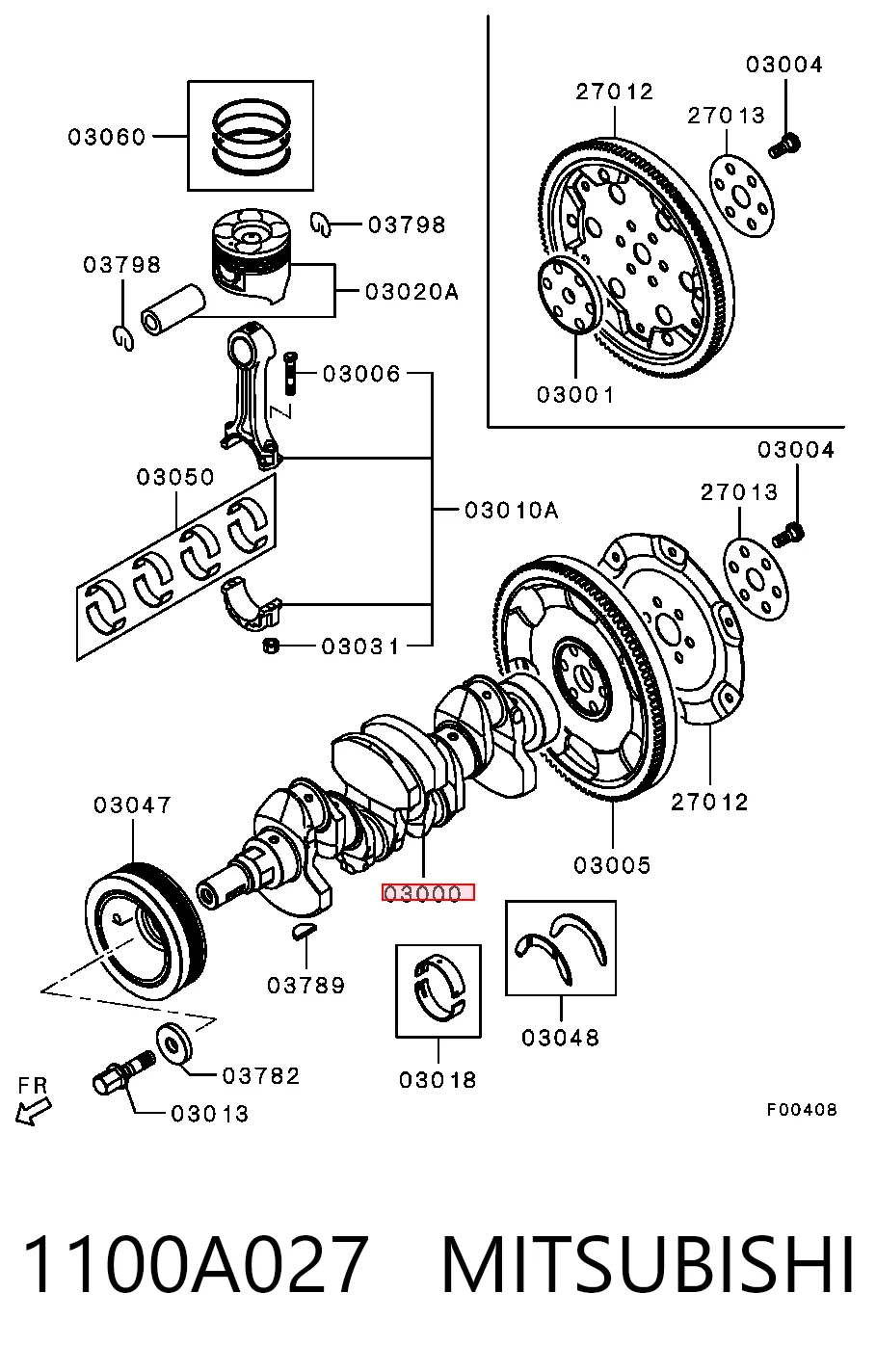 Cambota de motor para Mitsubishi L 200 IV KA, KB