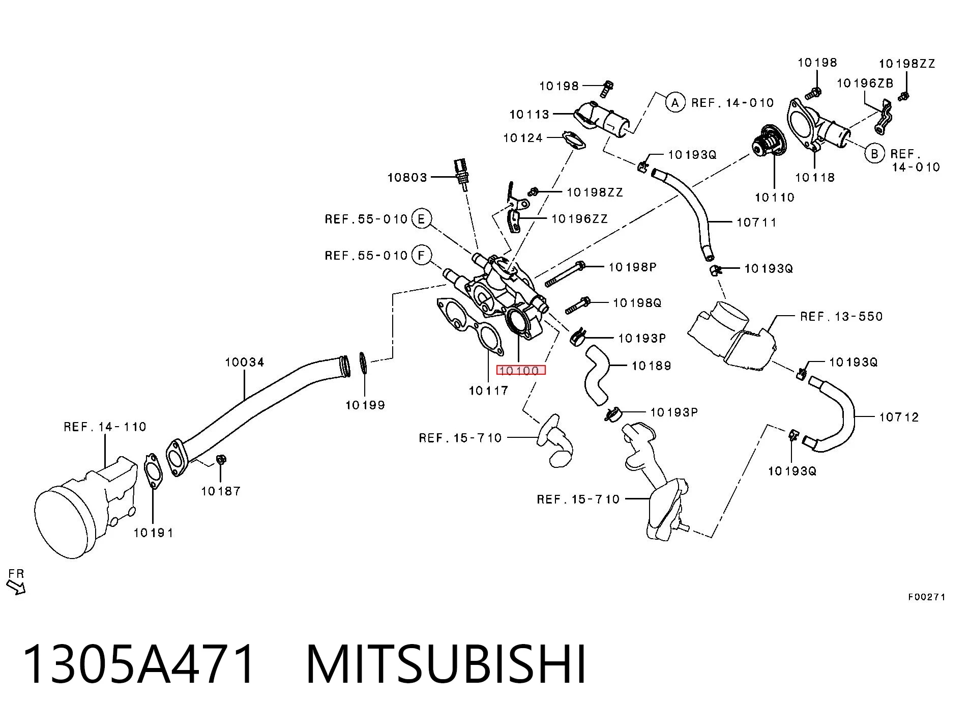 Caixa do termostato Mitsubishi Outlander III GF, GG ao melhor preço