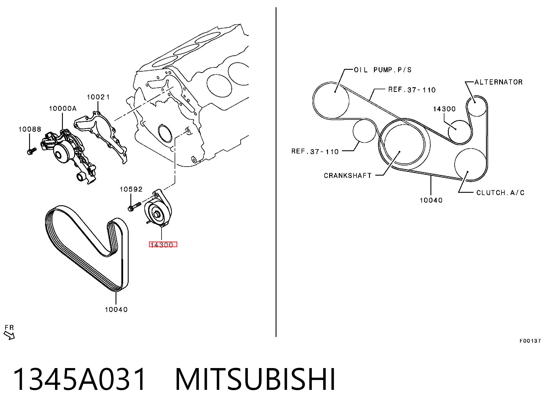 Reguladora de tensão da correia de transmissão Mitsubishi Outlander II CW ao melhor preço
