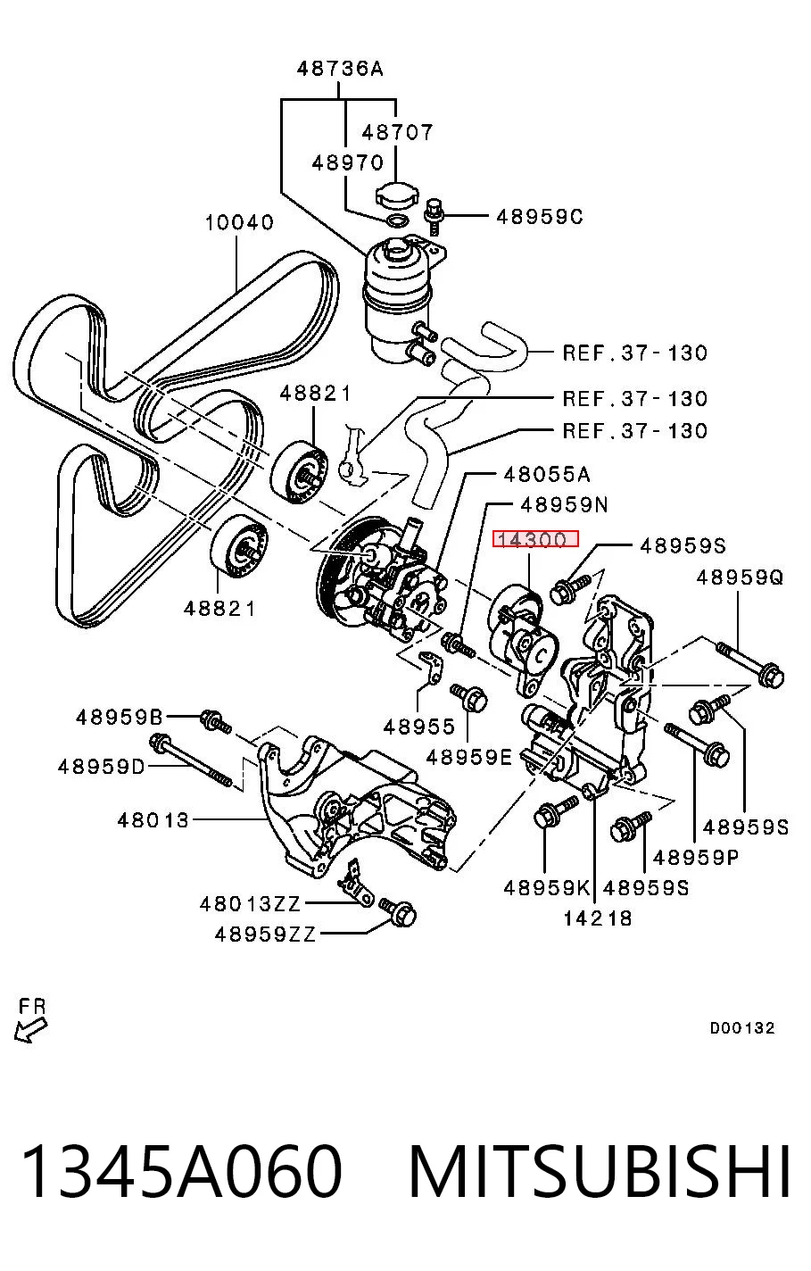 1345A060 Mitsubishi Reguladora de tensão da correia de transmissão