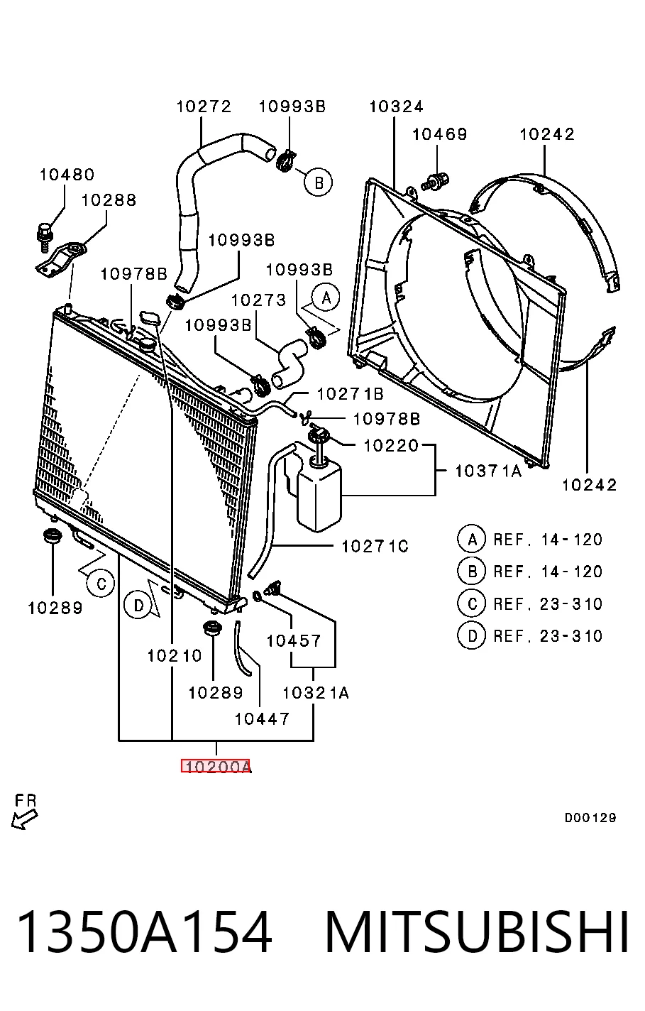 Radiador de esfriamento de motor para Mitsubishi Pajero IV LONG V90
