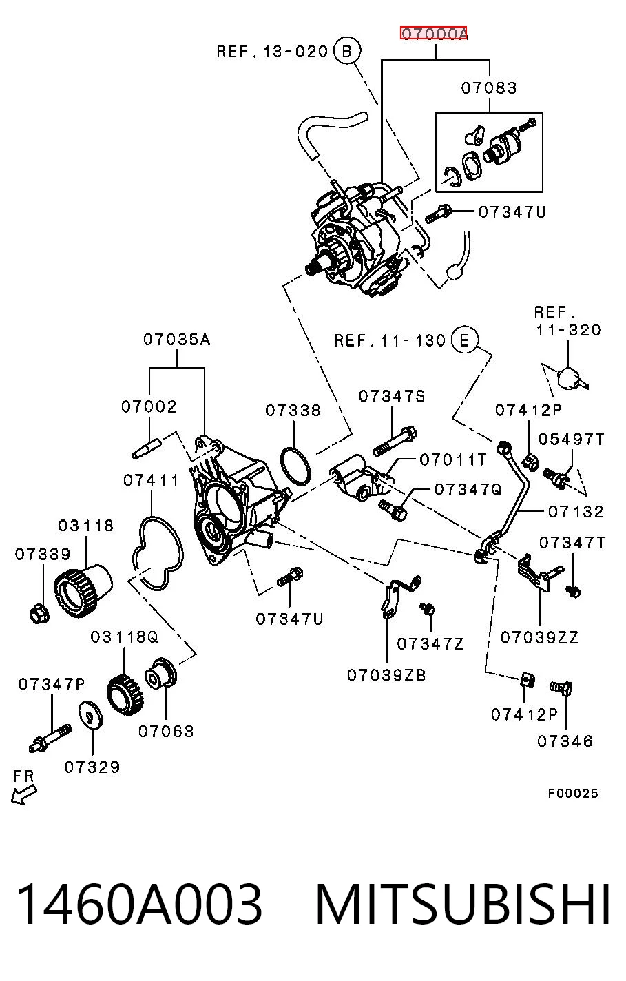 1460A003 Mitsubishi Bomba de combustível de pressão alta