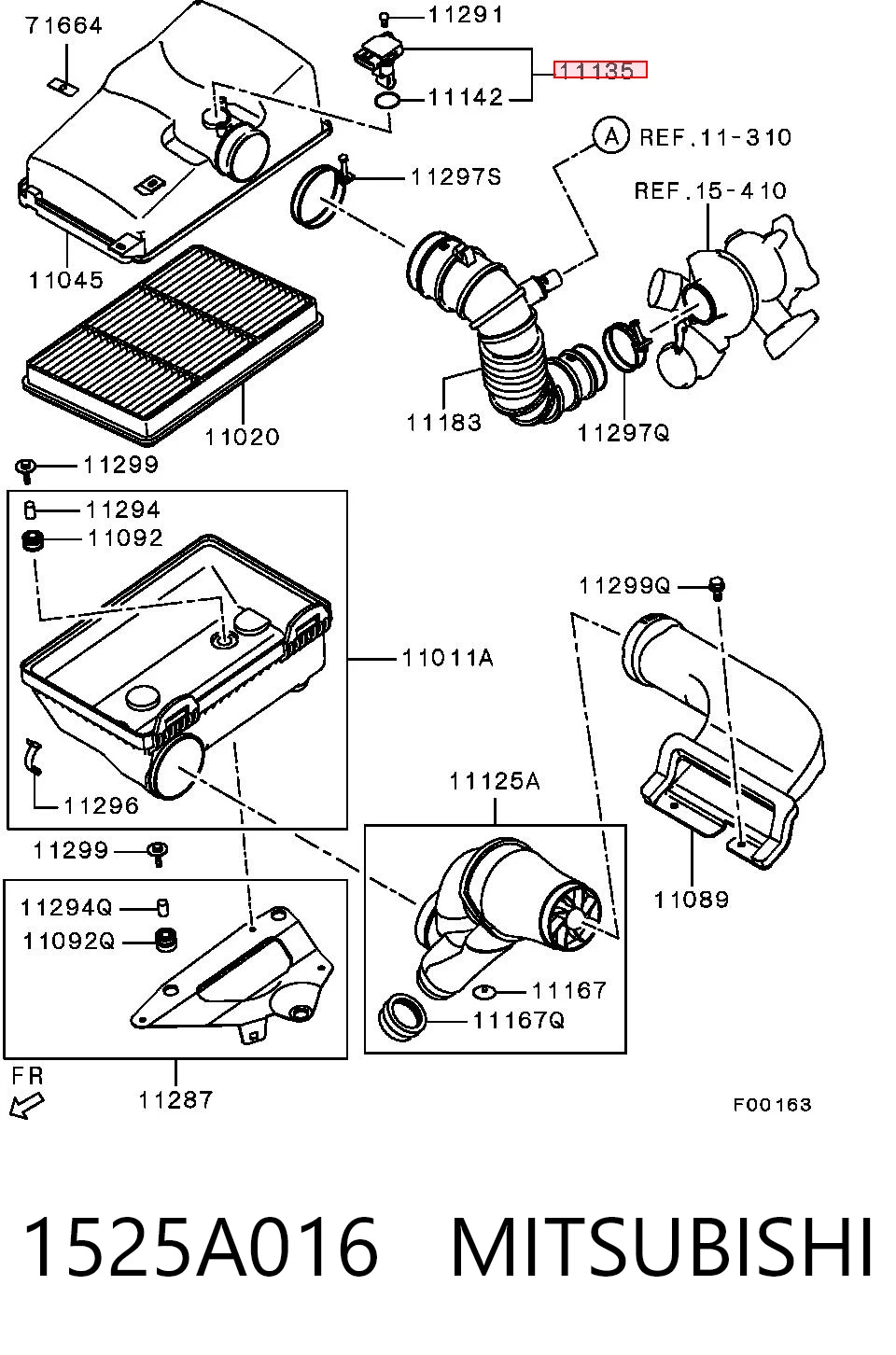  Sensor de fluxo (consumo) de ar, medidor de consumo M.A.F. - (Mass Airflow) Mazda 3 sedan (BL) (2009 - 2013) 