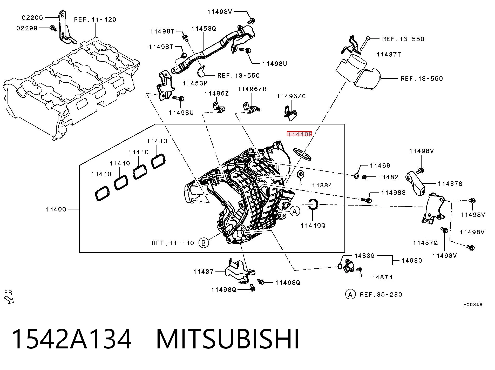 Vedante da válvula de borboleta Mitsubishi Outlander III GF, GG ao melhor preço