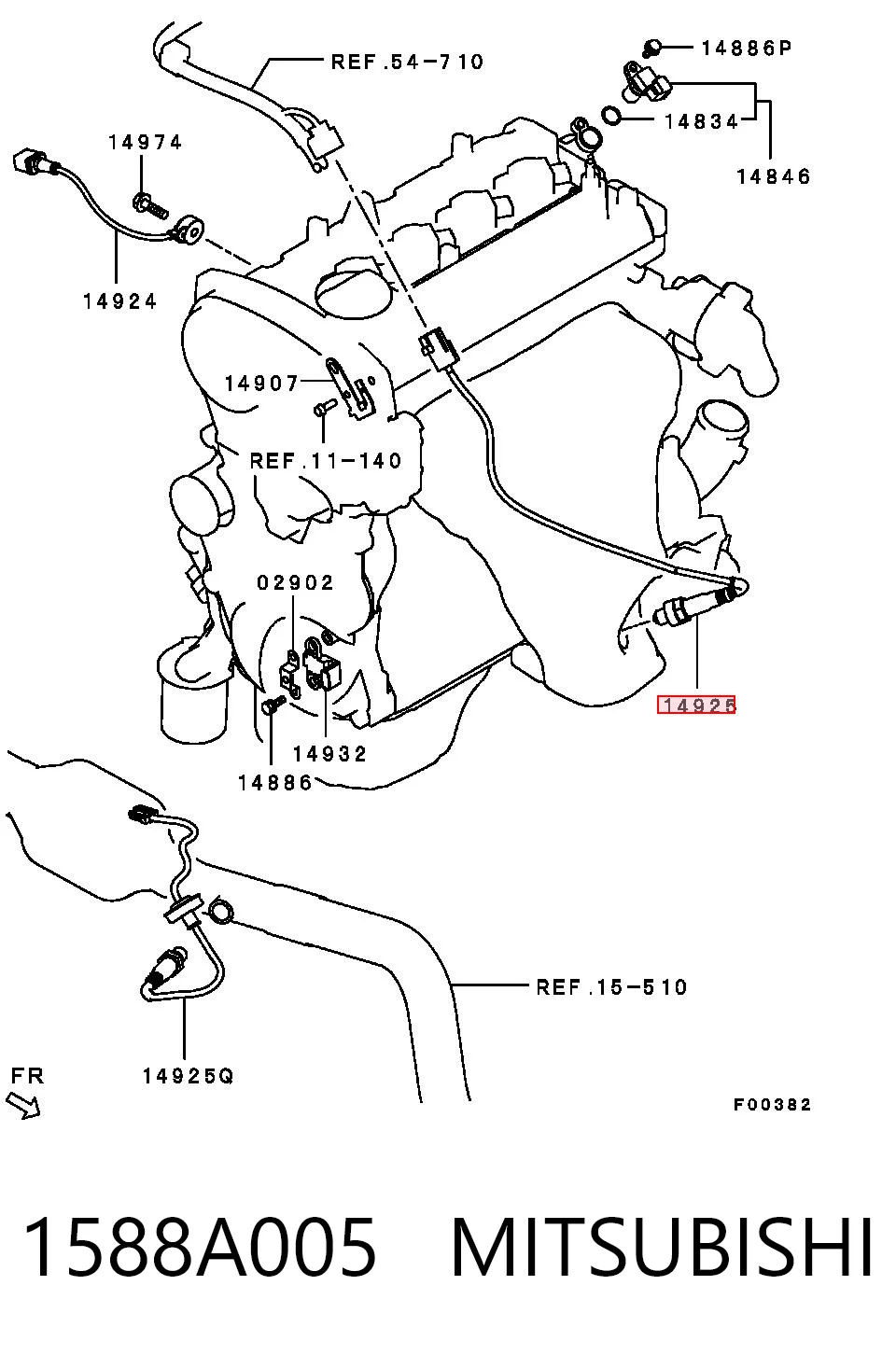 Sonda lambda, sensor de oxigênio até o catalisador 22690AA690 Subaru