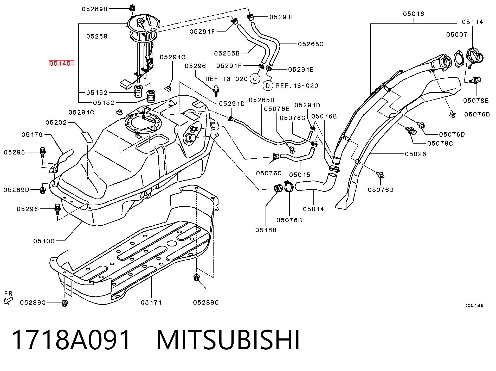 Sensor do nível de combustível no tanque Mitsubishi Pajero KH ao melhor preço