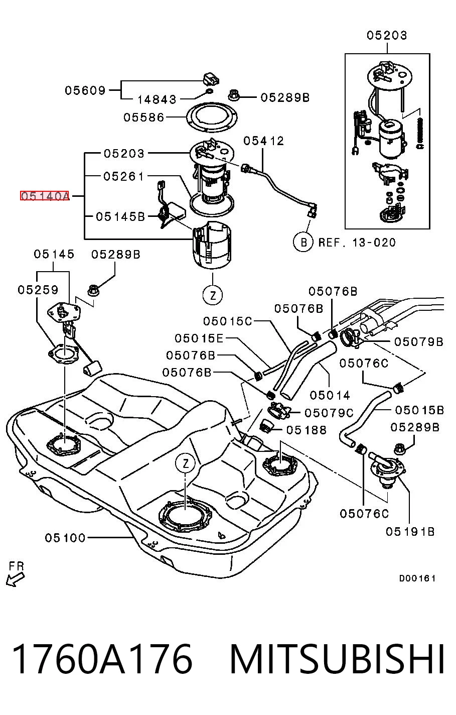 Módulo de bomba de combustível com sensor do nível de combustível Mitsubishi Galant IX DJ, DM ao melhor preço