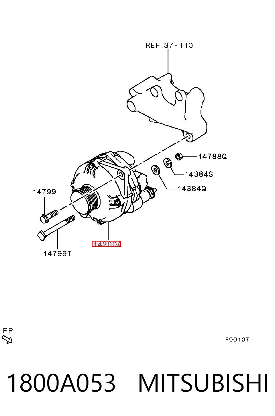 1800A053 Mitsubishi Gerador
