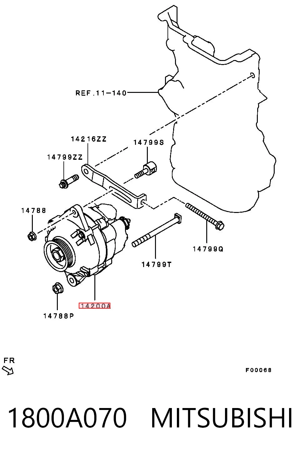 1800A070 Mitsubishi Gerador