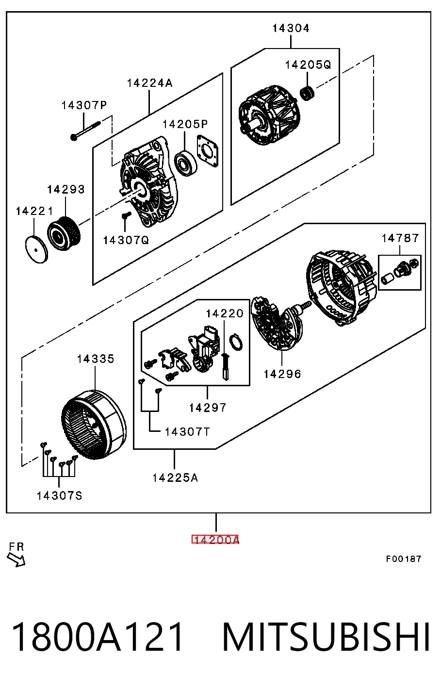 1800A121 Mitsubishi Gerador