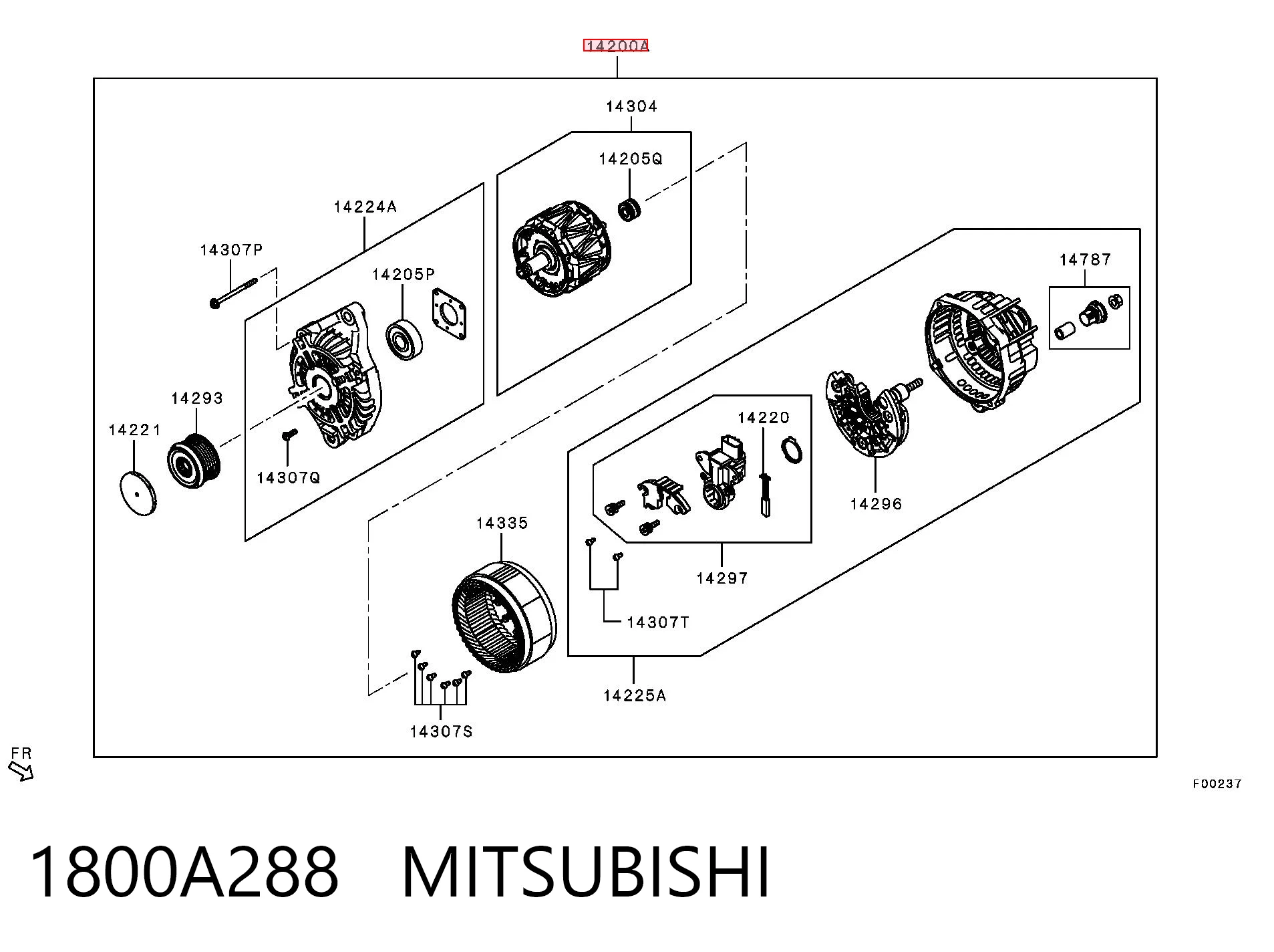 1800A288 Mitsubishi Gerador