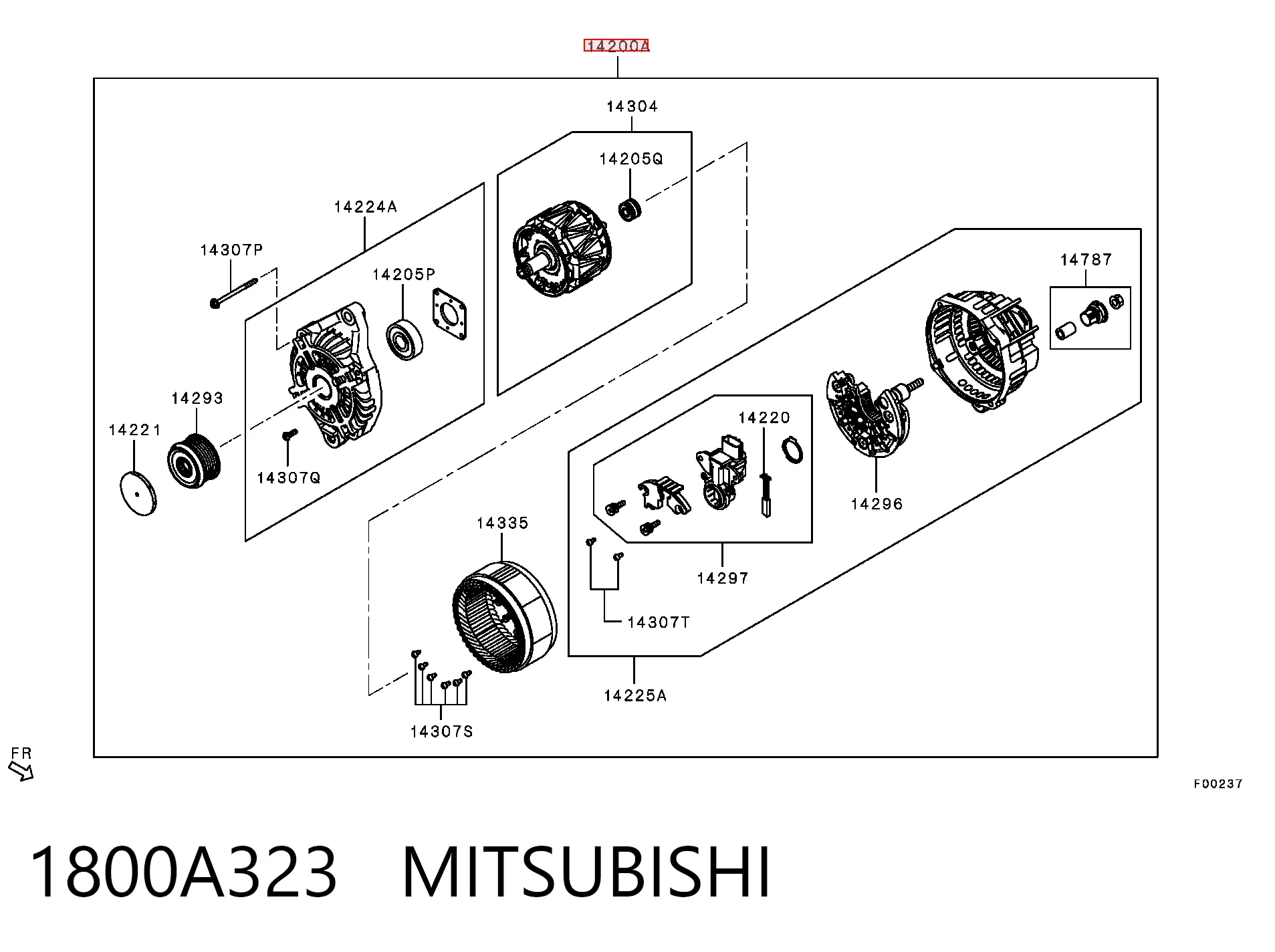 1800A323 Mitsubishi Gerador