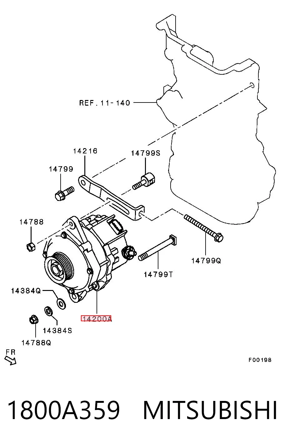 1800A359 Mitsubishi Gerador