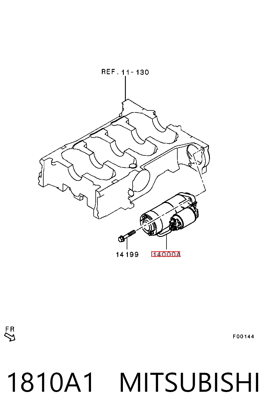 1810A1 Mitsubishi Motor de arranco
