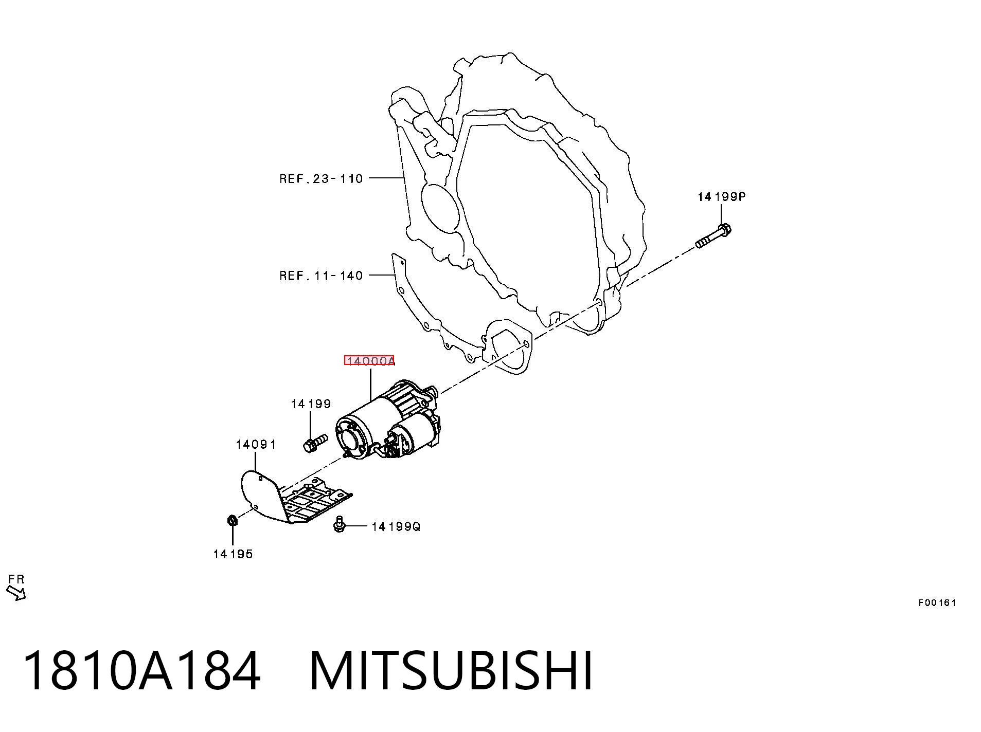 1810A184 Mitsubishi Motor de arranco