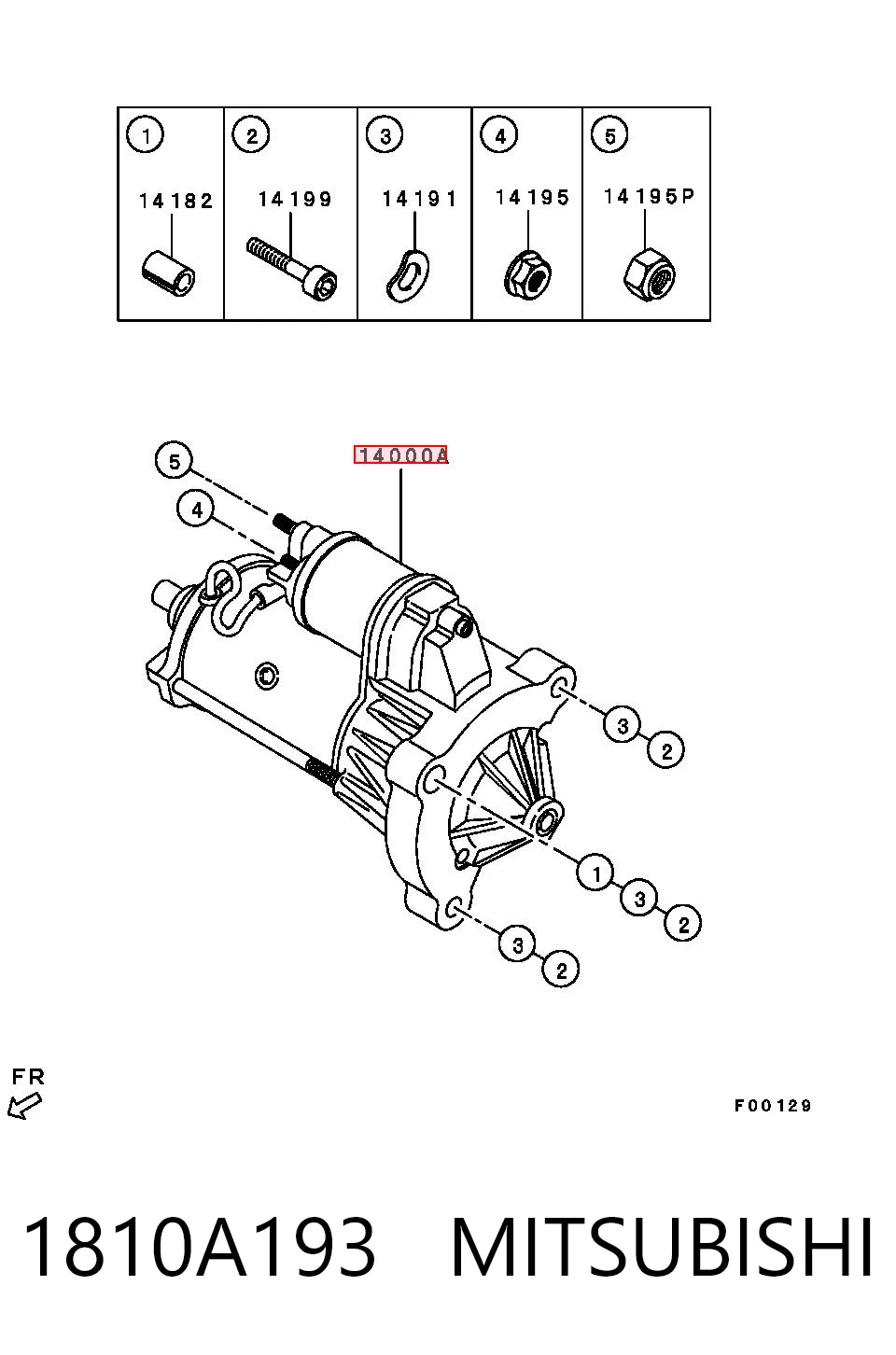 1810A193 Mitsubishi Motor de arranco