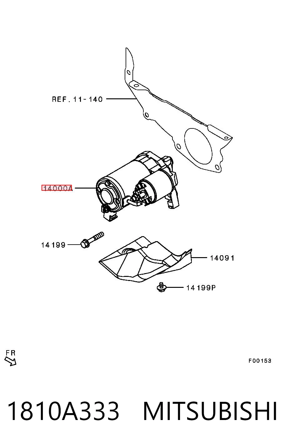 1810A333 Mitsubishi Motor de arranco