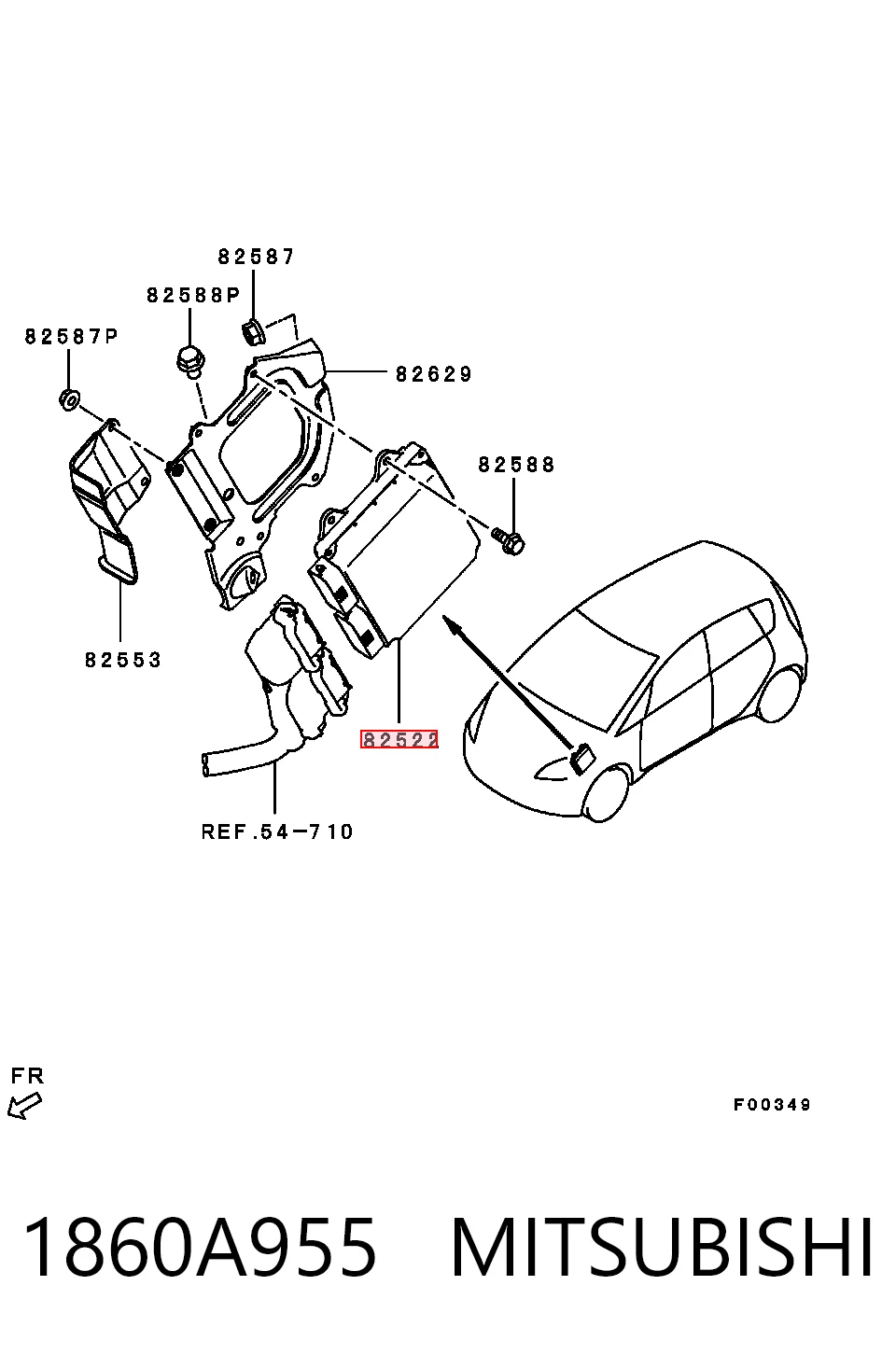 Módulo de direção (Centralina eletrônica) de motor para Mitsubishi Colt VI Z3A