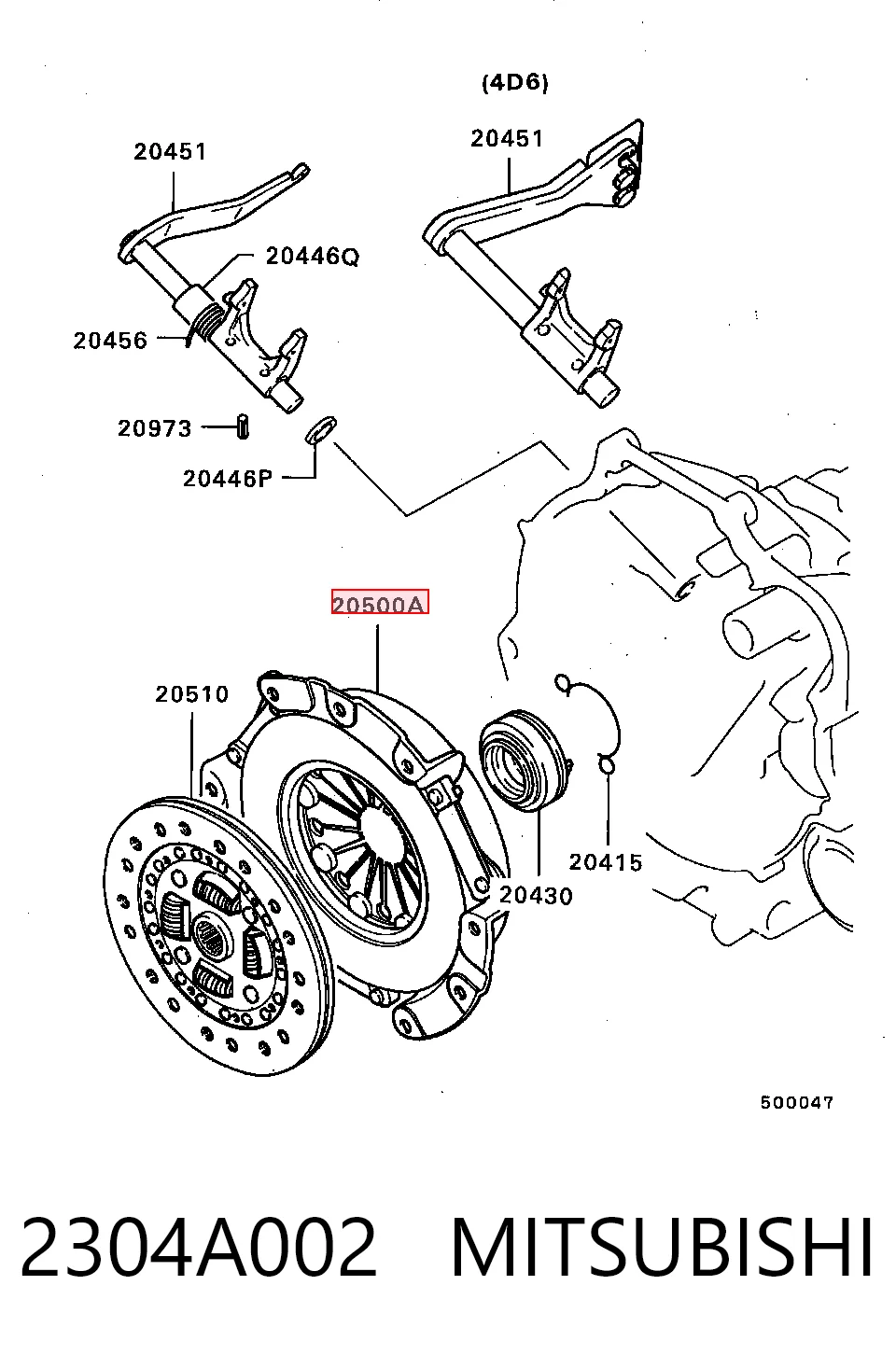 Cesta de embraiagem para Mitsubishi Colt CJA