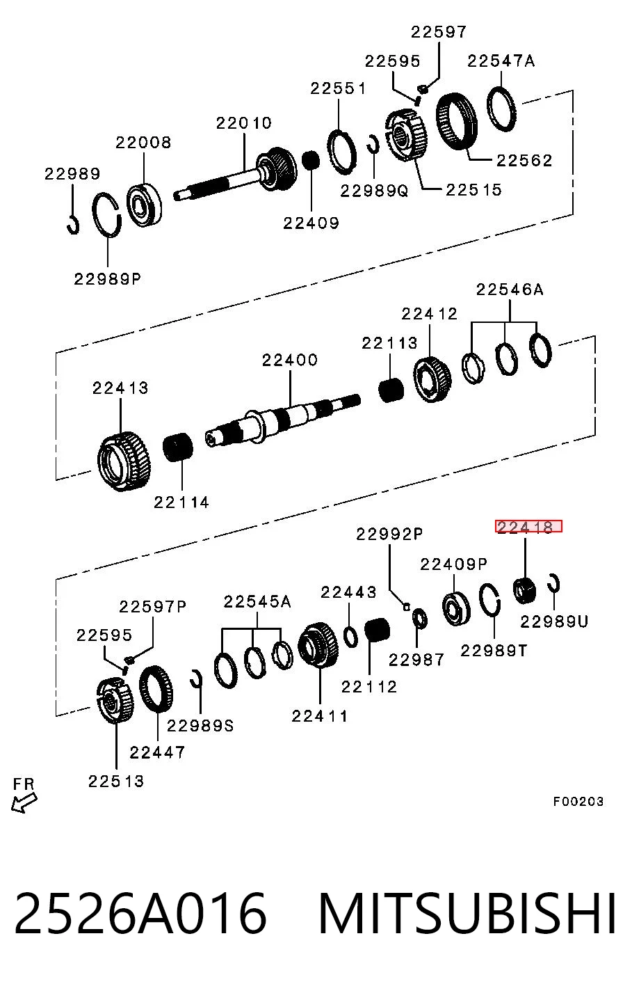 2526A016 Mitsubishi