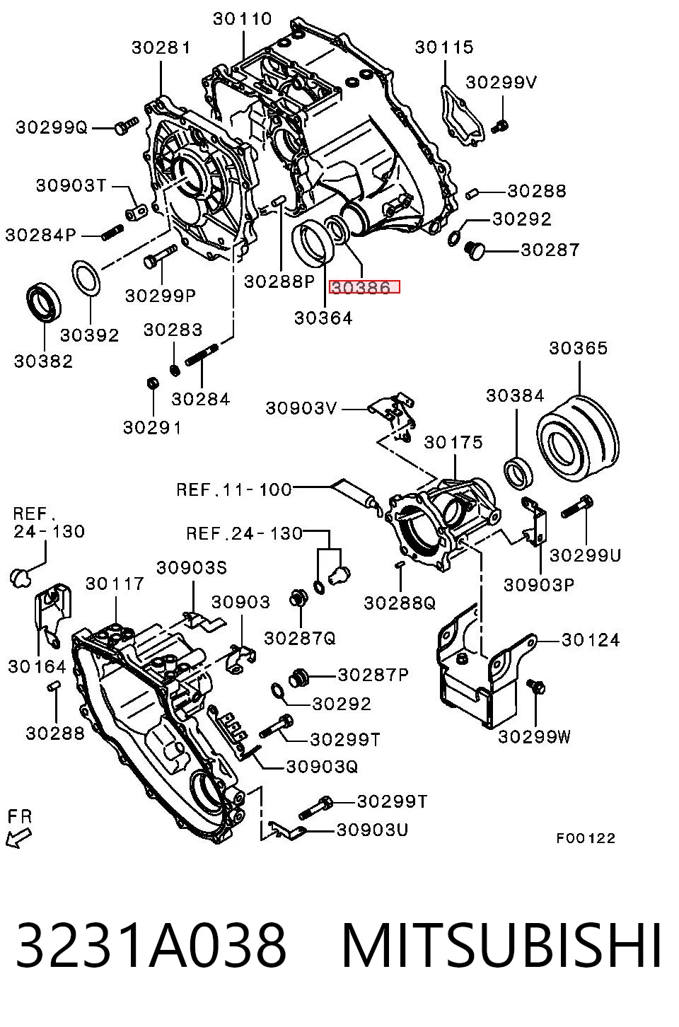 3231A038 Mitsubishi Bucim da caixa de transferência, da árvore primária