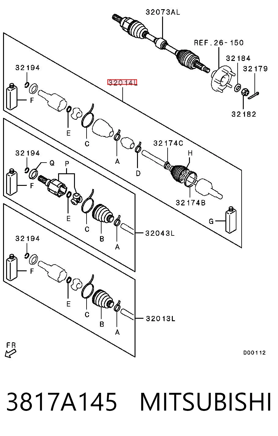 Bota de proteção externa de junta homocinética do semieixo dianteiro Mitsubishi 3817A144 preço, a partir de 23,55 USD