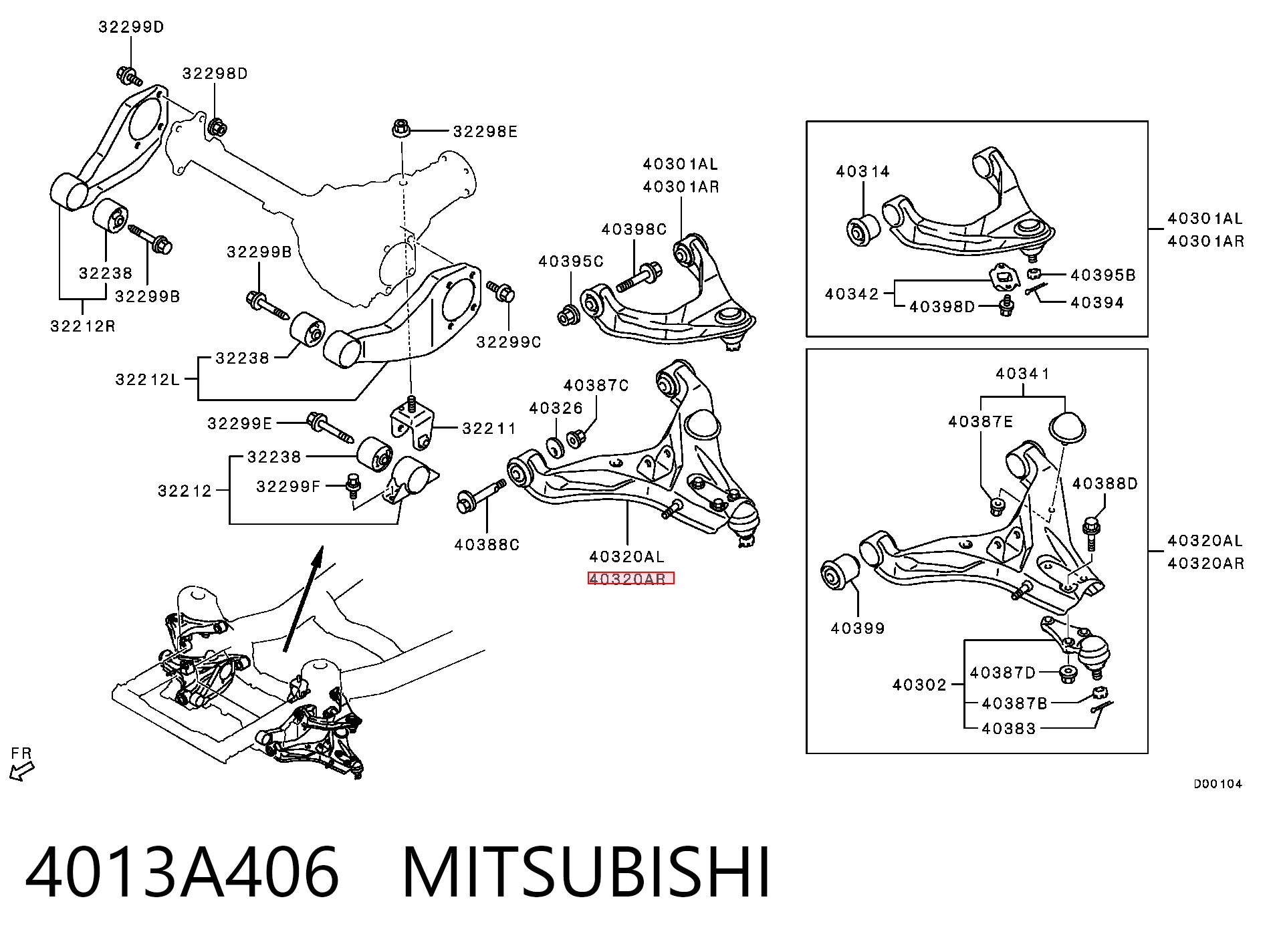 Compre 6000605884 Chrysler Braço oscilante inferior direito de suspensão dianteira