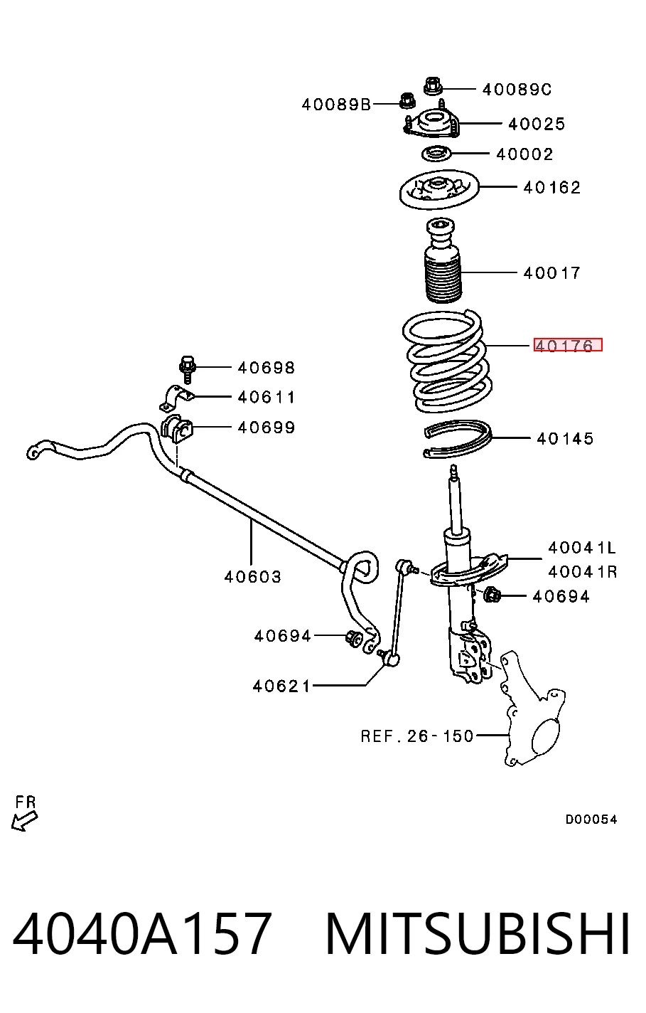 Compre 4040A158 Chrysler Mola dianteira