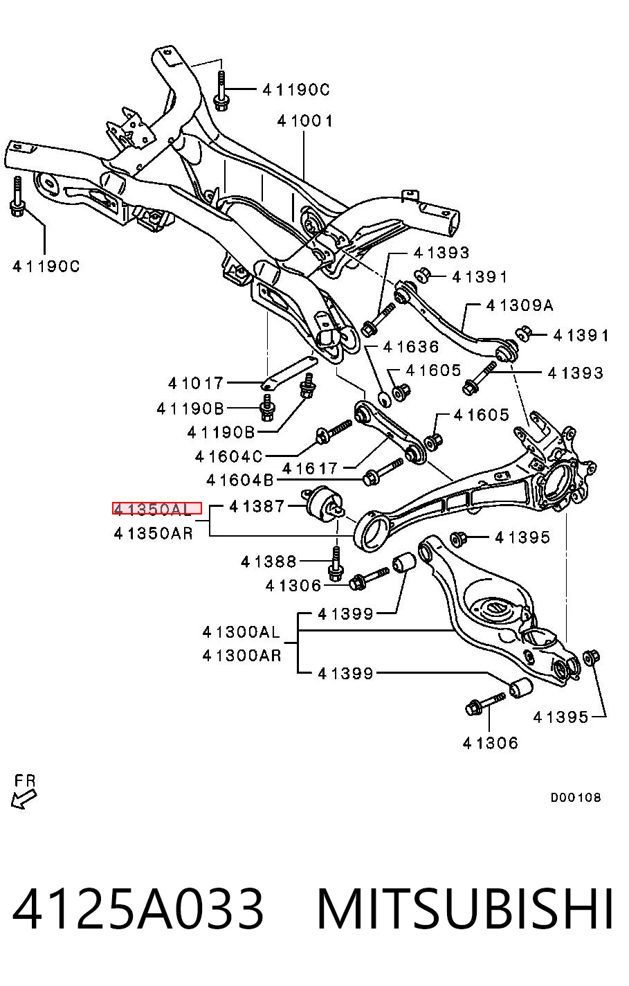 Braço oscilante (tração) longitudinal inferior esquerdo de suspensão traseira Chrysler 4125A013 preço, a partir de 124,29 USD