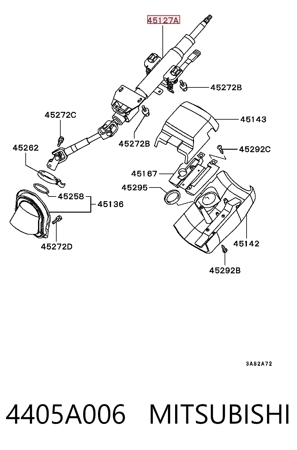 Coluna da direção Mitsubishi Space Star DG0 ao melhor preço