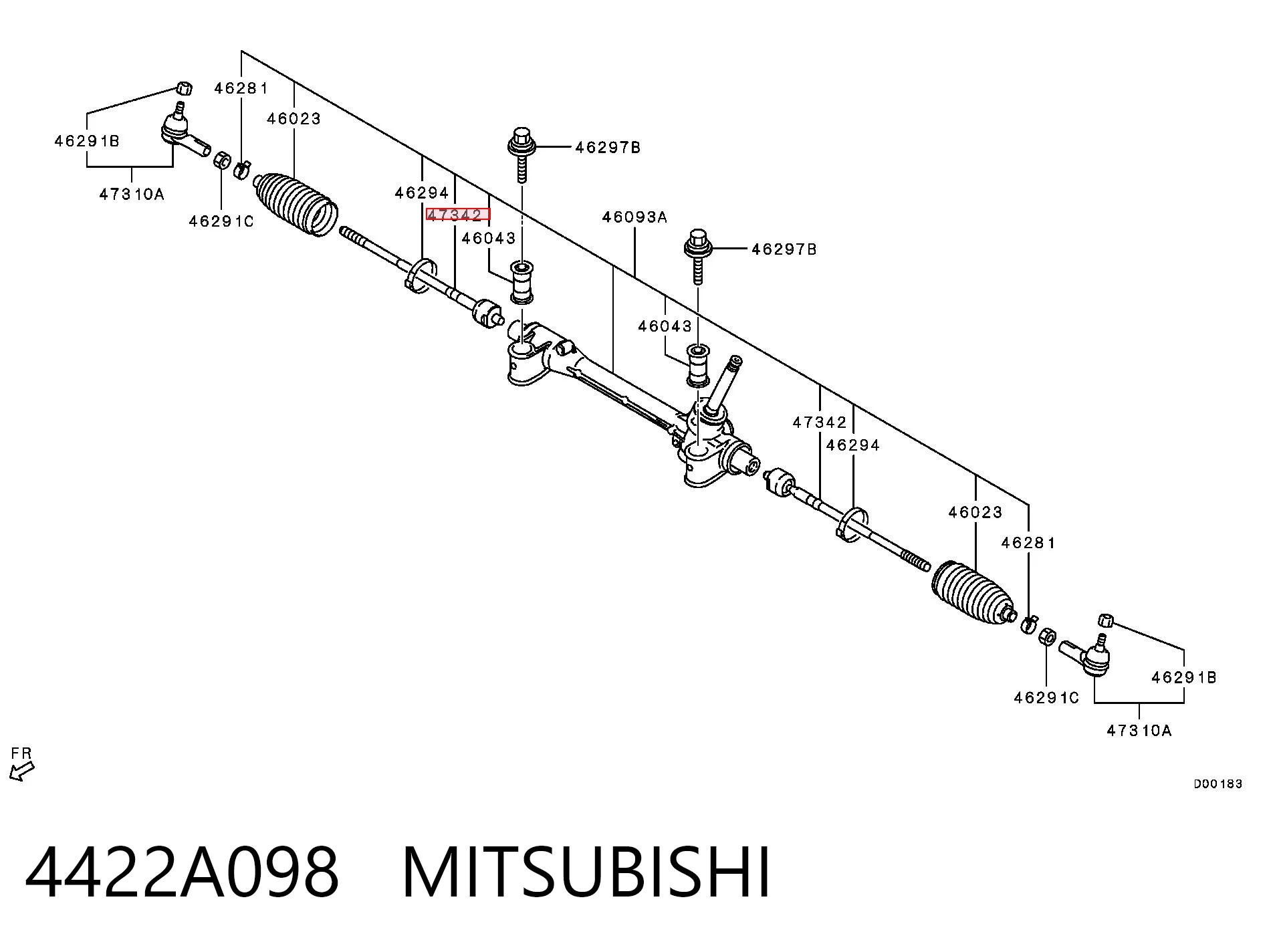 Tração de direção Mitsubishi Space Star  A0 ao melhor preço