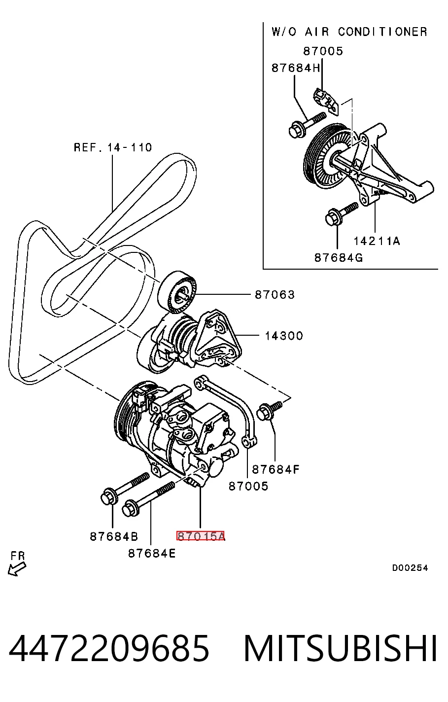 Compre Compressor de aparelho de ar condicionado Mitsubishi Colt 6