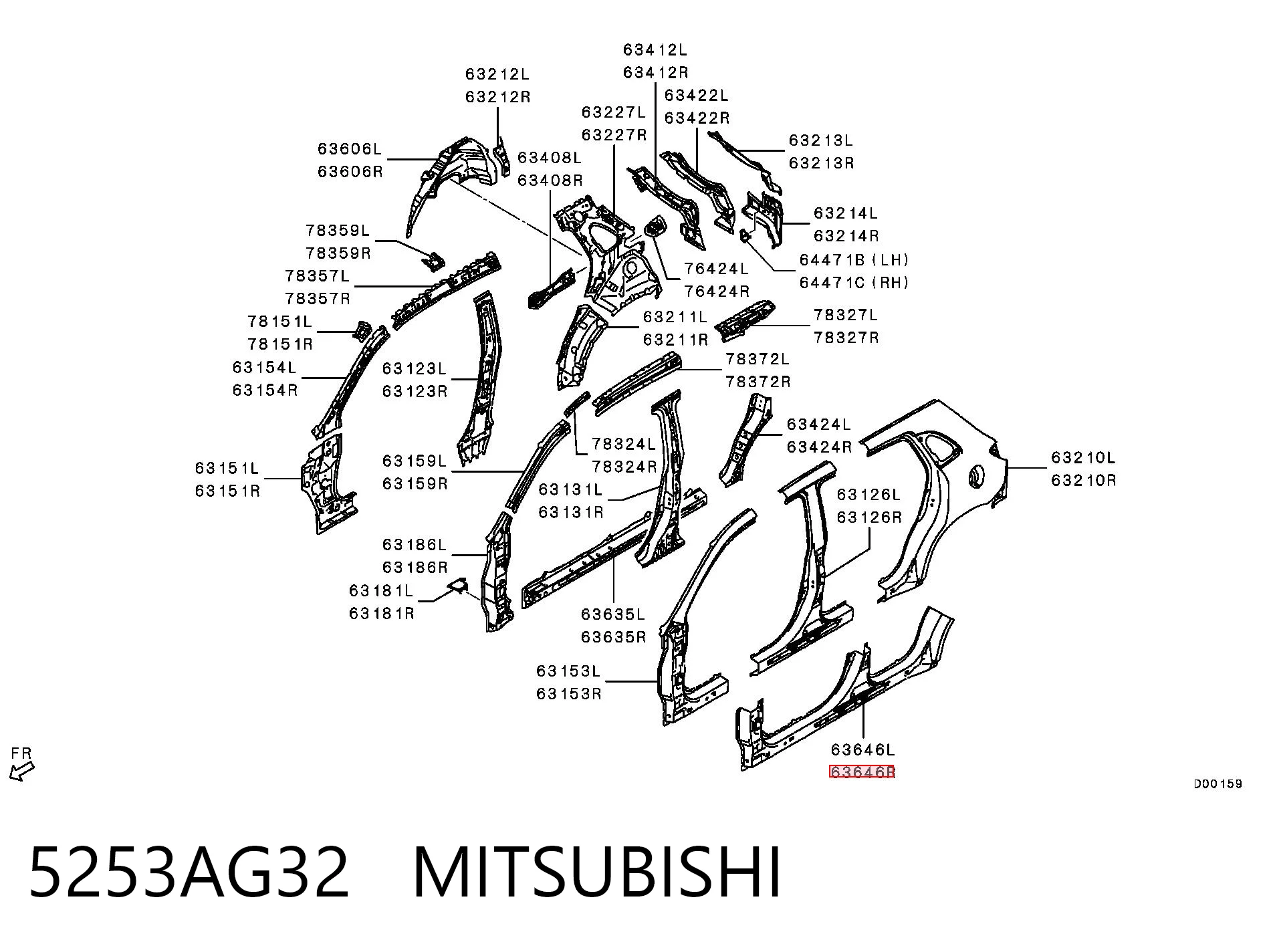 Acesso externo direito Mitsubishi ASX  GA ao melhor preço