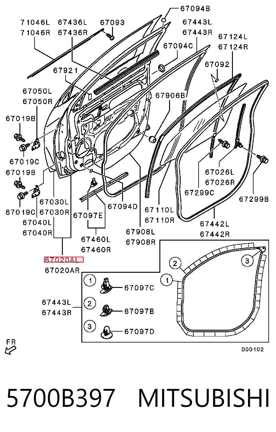 Porta dianteira esquerda para Mitsubishi Outlander CWW