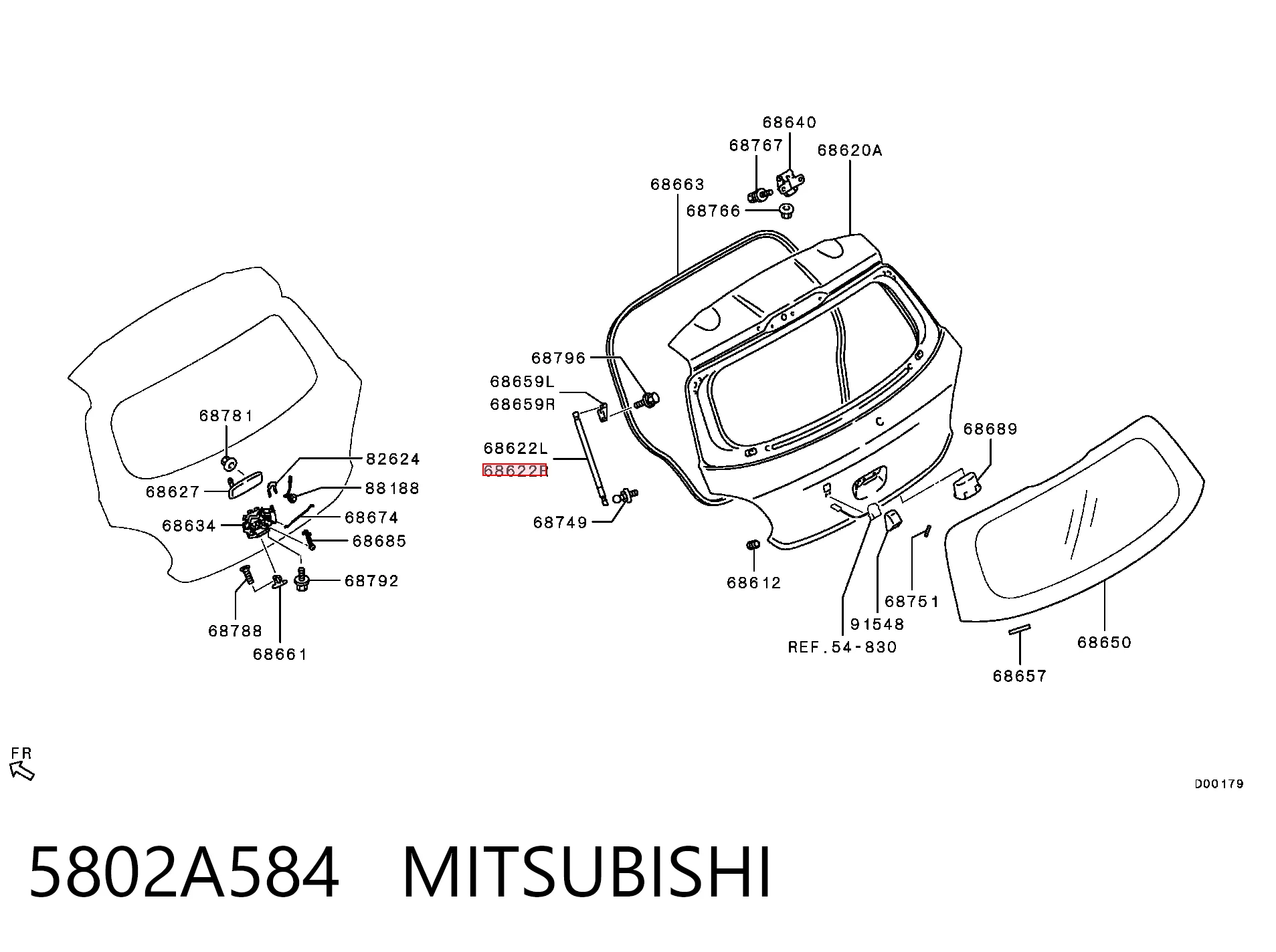 Amortecedor de tampa de porta-malas (de 3ª/5ª porta traseira) Mitsubishi Space Star preço, a partir de 12,25 USD