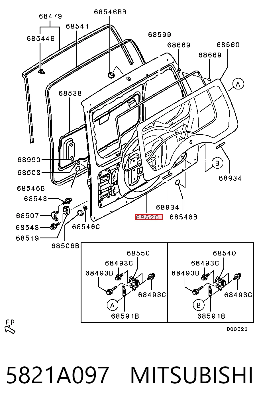 Porta traseira (3ª/5ª porta-malas (tampa de alcapão) Mitsubishi Pajero IV V90 ao melhor preço